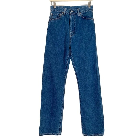 Vintage Levi's High Rise Straight Leg Selvedge Denim Jeans Size 28 - Picture 1 of 9
